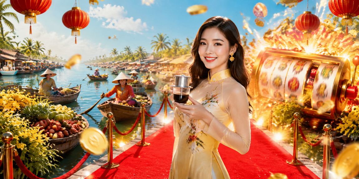 Người chơi hồ sơ tại miền Tây nhận thưởng slot game trong không gian cà phê Việt Nam